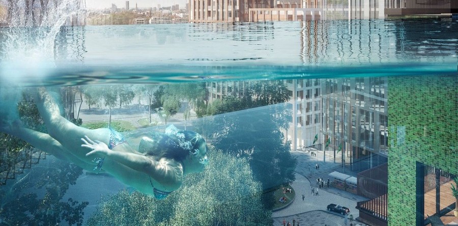 Подвесной бассейн: архитекторы креативят как могут